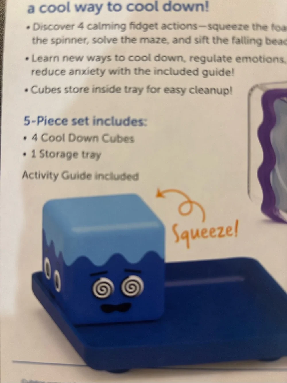 Learning Resources Cool Down Cubes Sensory Fidget Set - Blue